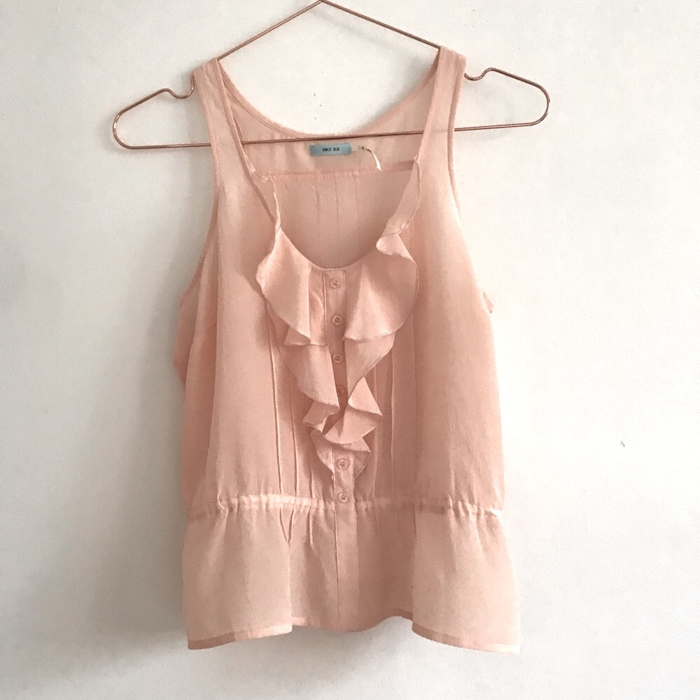 U.O Kimchi Blue Size XS Pink Sleeveless Silk Top